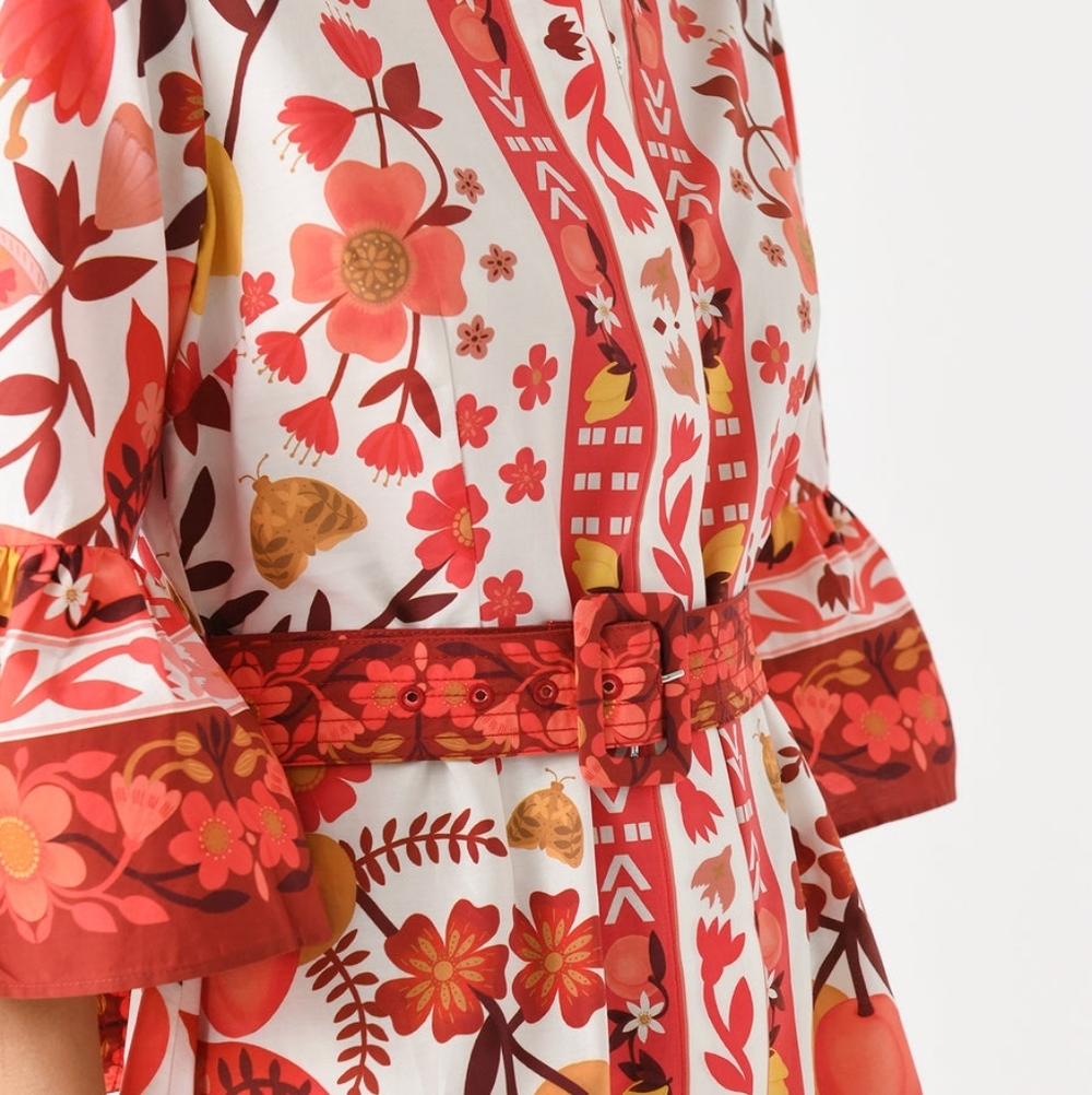NWT FARM RIO | $210 Romantic Orchard Mini Dress (Missing Buttons) - Picture 6 of 12
